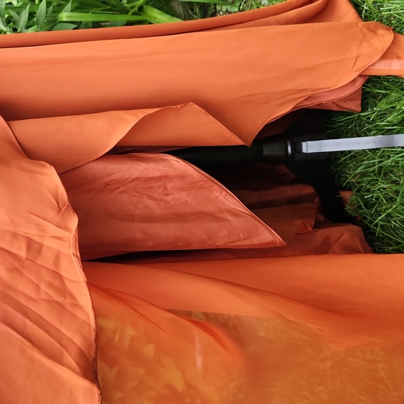 Women's Wedding, Bridesmaids, Formal Draped Burnt Orange V-Neck,  Dress - Picture 10 of 12